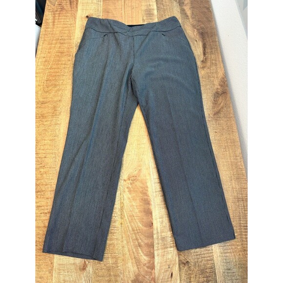 Investments Women's Black Straight Leg Dress Pant High Rise Pull On Trouser 16R - Picture 1 of 8